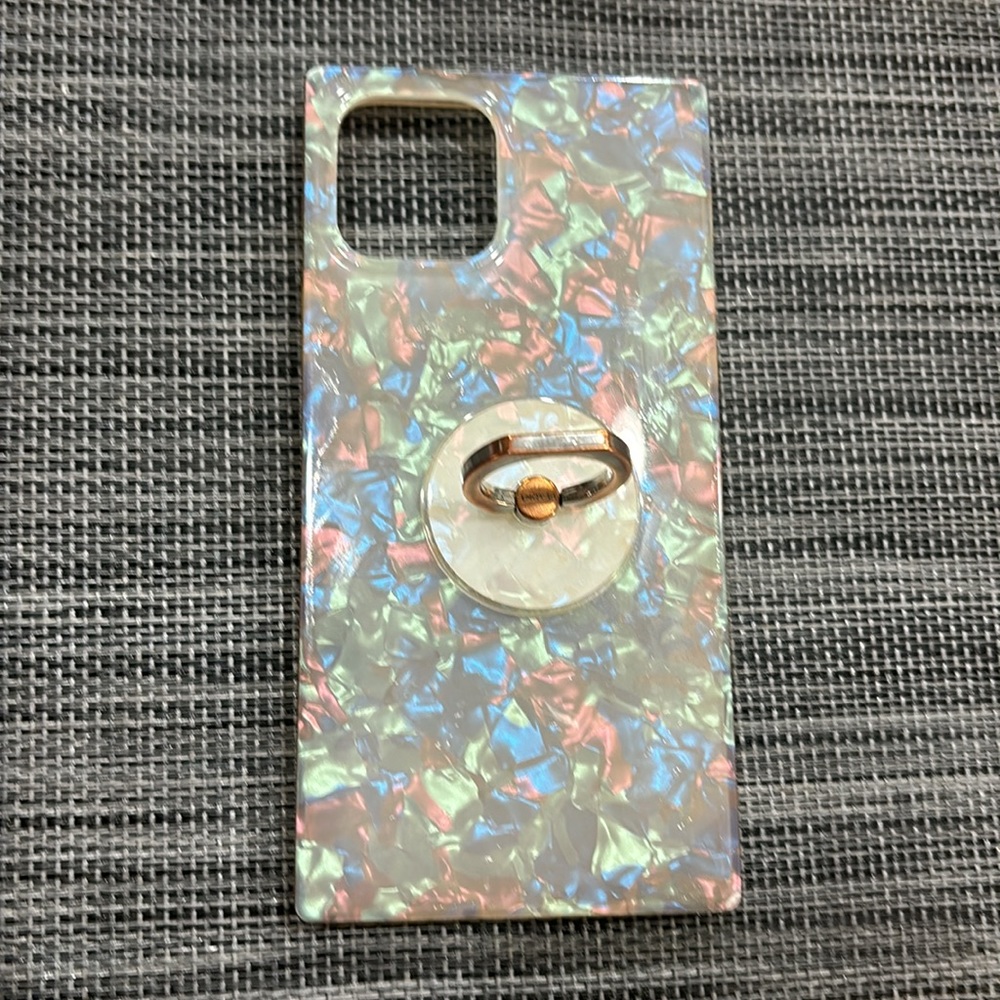 Flaunt iPhone 12 square case- Opal Shell